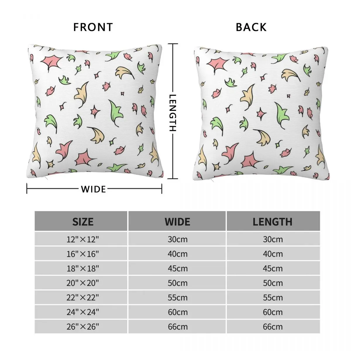 Heartstopper Leaves - Repeating Pillowcase Pillows Cover Cushion Comfort Throw Pillow Decorative Cushions Used for Home Bedroom