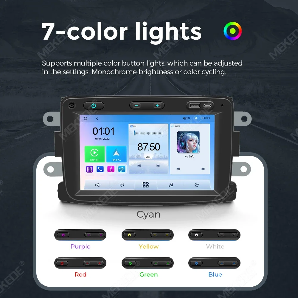 MEKEDE Linux System 7inch Car Radio For Renault Dacia Duster Sandero Dokker Logan Lodgy Captur Symbol Carplay Multimedia Player