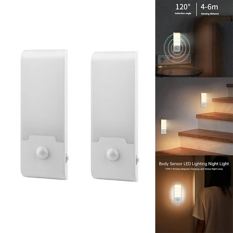 

LED Induction Night Light Wireless Motion Sensor Night Lamp Human Body Induction Wall Light Bedroom Cabinet Decor Light