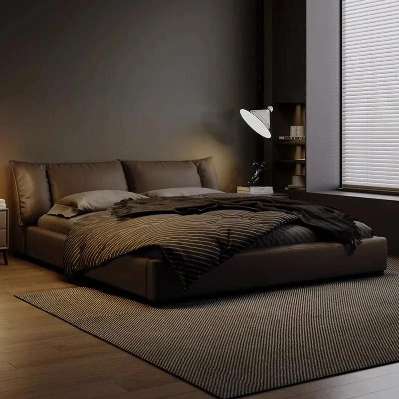 

Luxury Modern Bed Sofa Frame Floor Sleeping Platform Bedroom Massage Bed Leather Safe Letto Matrimoniale Lounge Suite Furniture