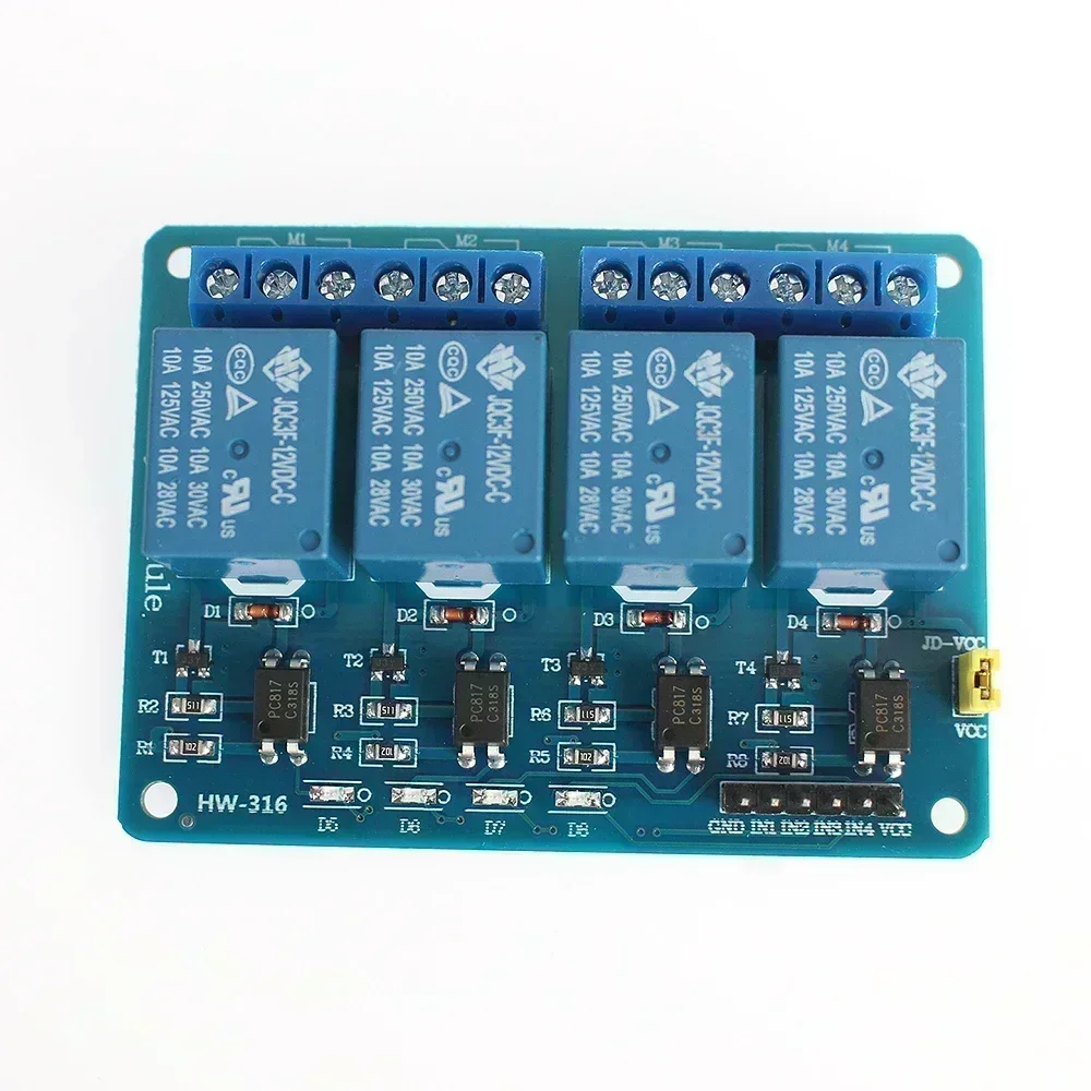 5V 12V  Relay Module1 2 4 6 8 Channel with Optocoupler Relay Output 1 2 4 6 8 Way Relay Module for Arduino in Stock