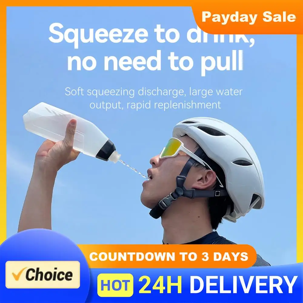 

650ml Aerodynamic Water Bottle Bracket Set Squeeze To Drink Design Pneumatic Cycling Water Bottle for Road Mountain Bicycle