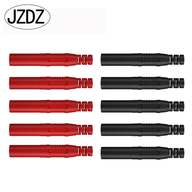 JZDZ 10 sztuk 4mm osłona zabezpieczająca wtyczka bananowa lutowana w linii DIY montaż przewody pomiarowe złącza elektryczne J.10041