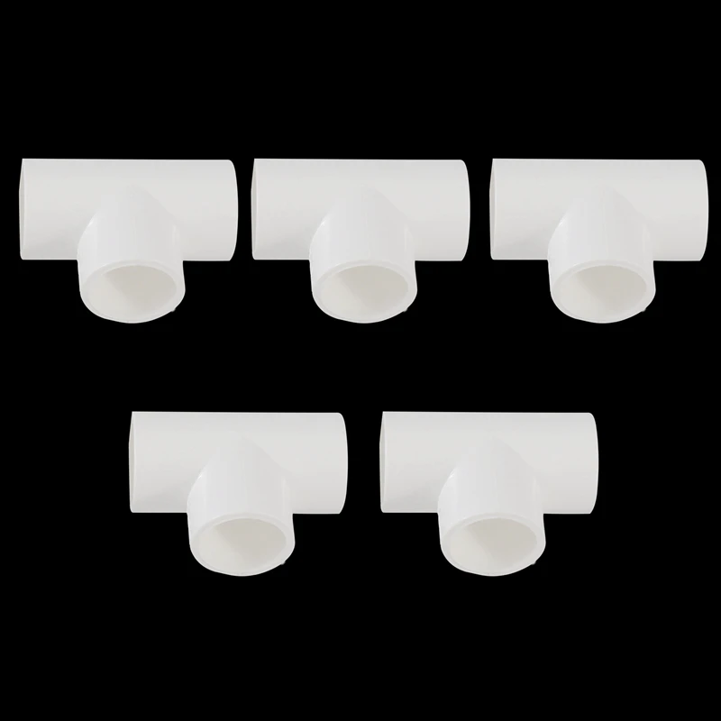 20Mm PVC Tee 3 Way Water Pipe Tube Adapter Connectors White 15 Pcs