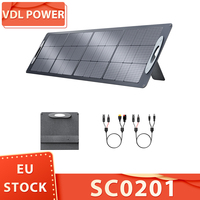 VDL POWER 200W Foldable Portable Solar Panel, 20V Monocrystalline Cell, Adjustable Kickstand, 23.5% Conversion Efficiency, IP67