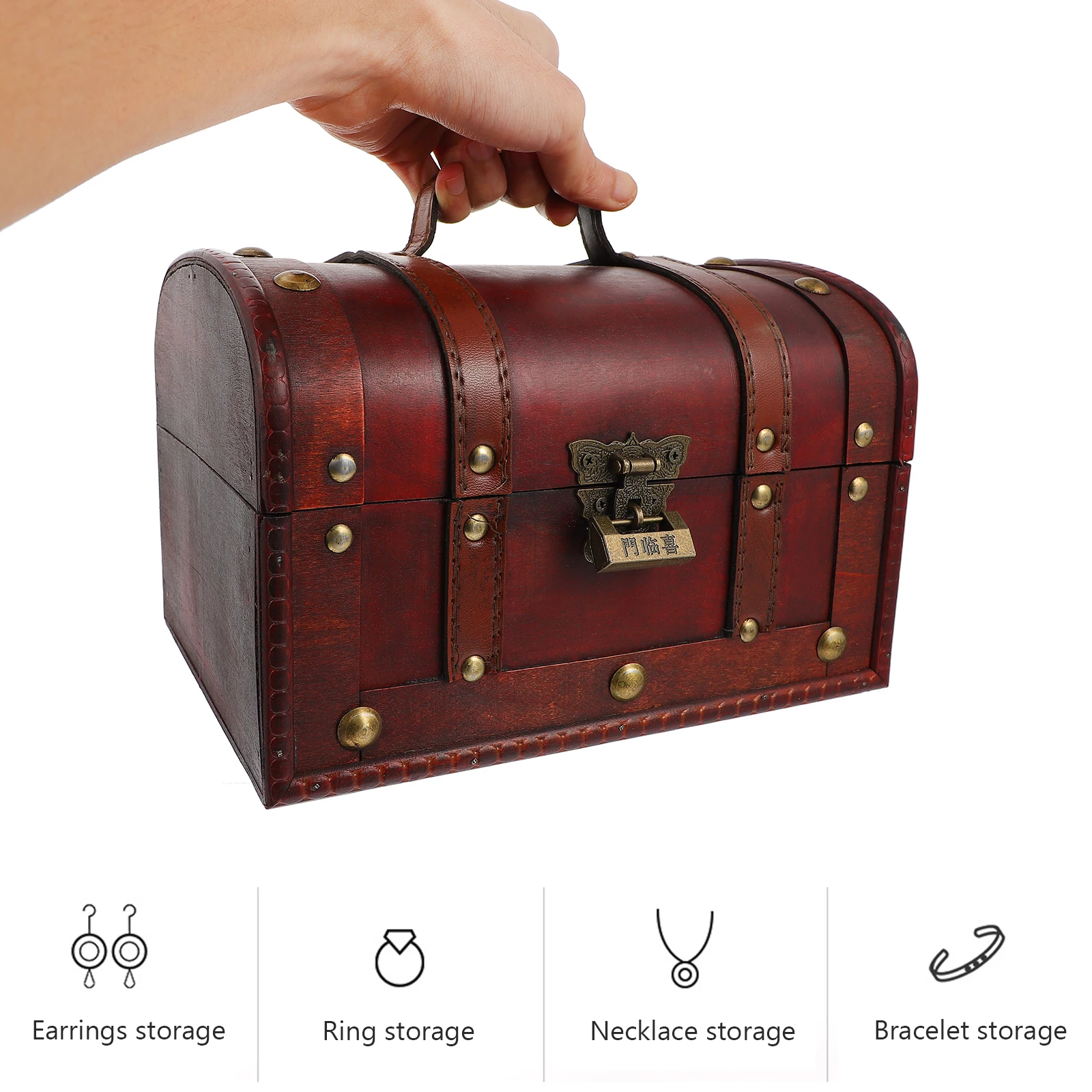 

Storage Trunks and Chests Sundries Holder Vintage Jewelry Home Case Retro Container Organizer Treasure Boxes