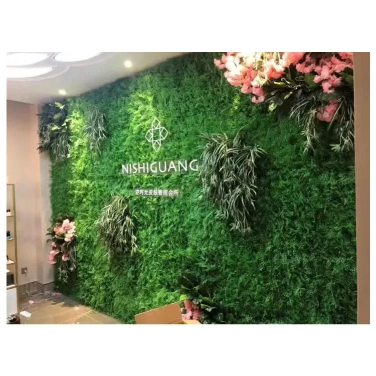 2026 Halloween Decorative Artificial Boxwood Grass Wall Panel Plastic Artificial Grass for Interior Covering