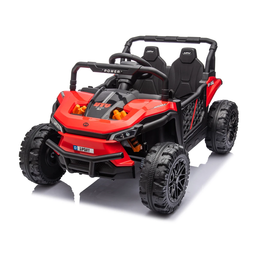 24V Kids Ride On UTV, giocattolo elettrico per bambini con telecomando per genitori, sospensione a quattro ruote, avvio basso, velocità regolabile, multimediale