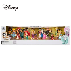 Disney Animators' Collection Deluxe Figurine Playset 20 Pcs Playset Princess Alice Jasmine Rapunzel Elsa Boxed Kawaii Gifts Toy