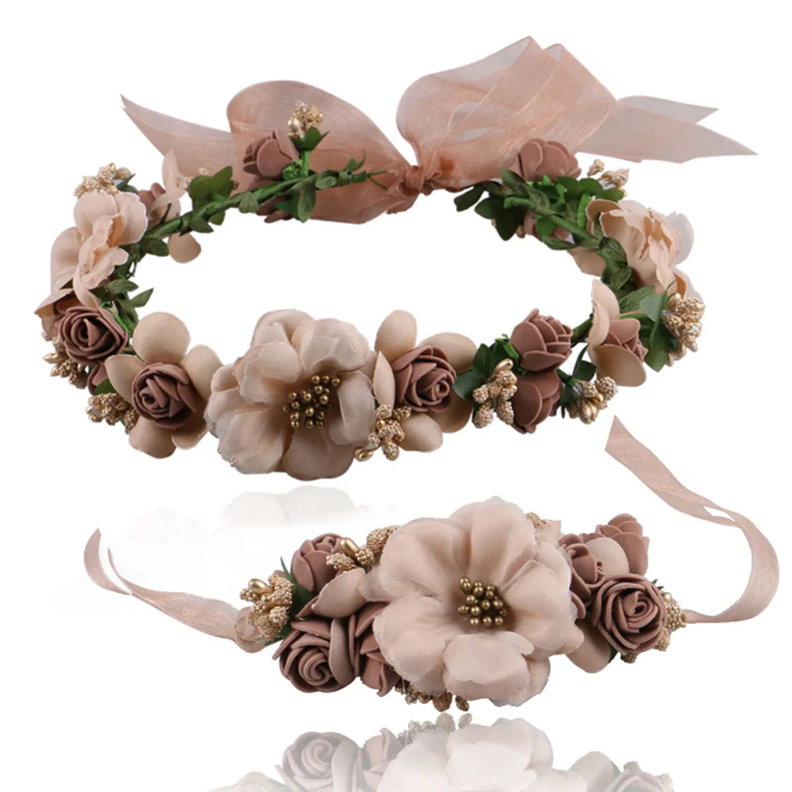 Garlands Hairbands Flower Wreath For Women Fairy Girls Summer Party Headbadns Tiaras Wedding Hair Accessoreis Bridal Jewelry