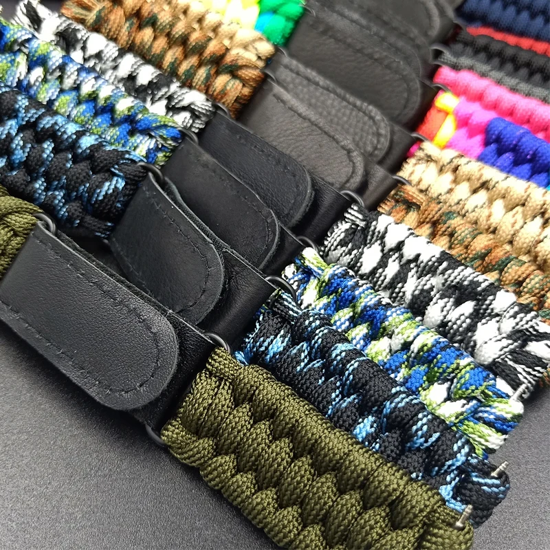 22mm Braided Nylon Strap for Samsung Galaxy Watch 3 45mm Watch 46mm Watch Band for Huawei Watch GT2 Pro Outdoor Sport Bracelet