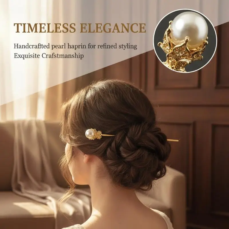 Damenmode-Kopfschmuck, Metall-Haarspange im Vintage-Chinesischen Stil, Haarclips, Haarstäbchen, Haaraccessoires – Detail 7