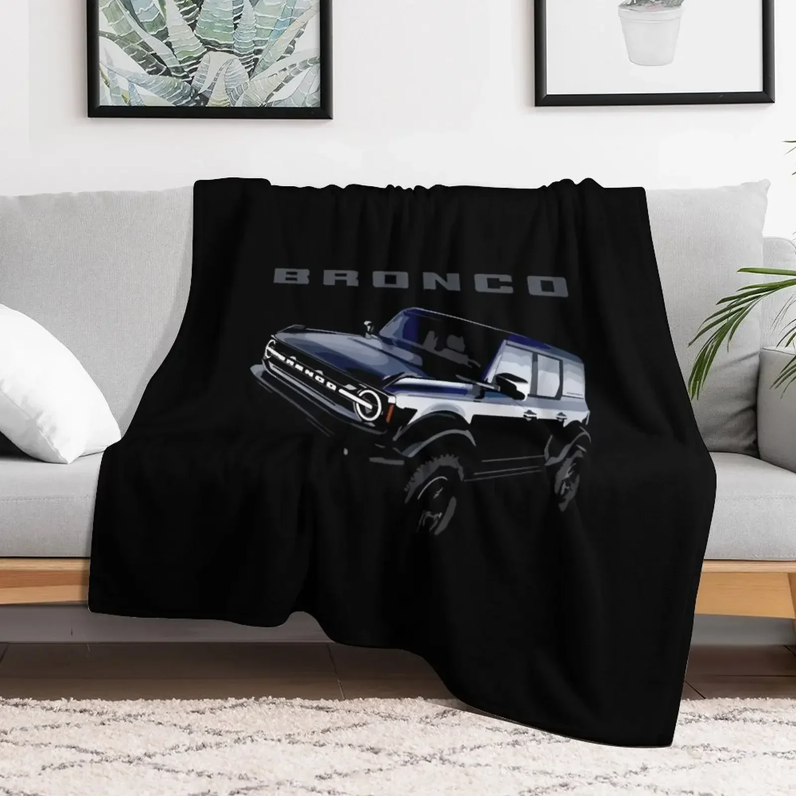 

2021 Bronco Black Throw Blanket Thins Decorative Sofas Blankets manga Sofa Sofas Blankets