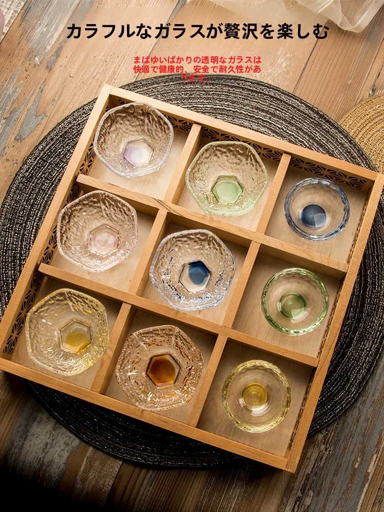 

High-End Crystal Gongfu Tea Cup Storage Box Ladies High Aesthetic Value Fruit Wine Cup Clear Liquor Cup Color Bot