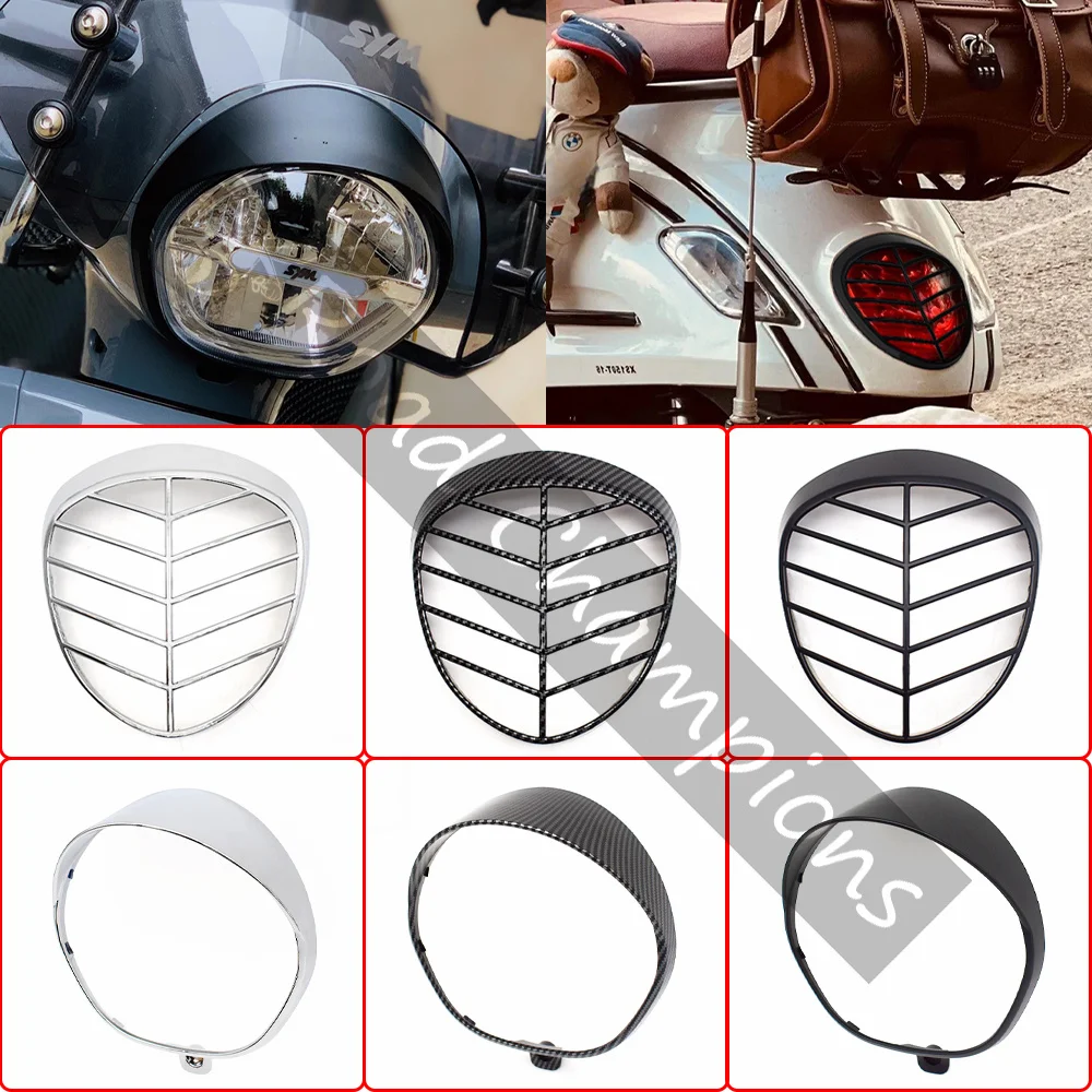 Motorcycle Light Cover For SYM Fiddle 4 Fiddle 5 Headlight Rearlamp Trim Ring Guard Frame Accessories