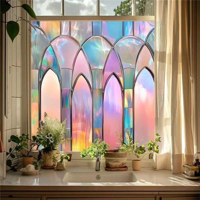 

Ретро красочные наклейки на окна ПВХ электростатические винтажные стеклянные наклейки на стену художественные настенные обои для дома-Лучшие продажи