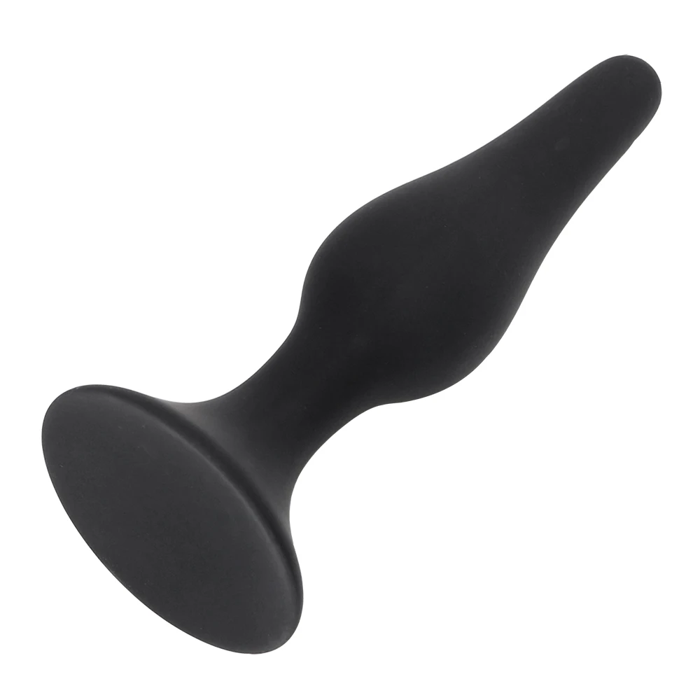 IKOKY Black Butt Plug for Beginner Erotic Toys Silicone Anal Plug Adult Products Anal Sex Toys for Men Women Prostate Massager