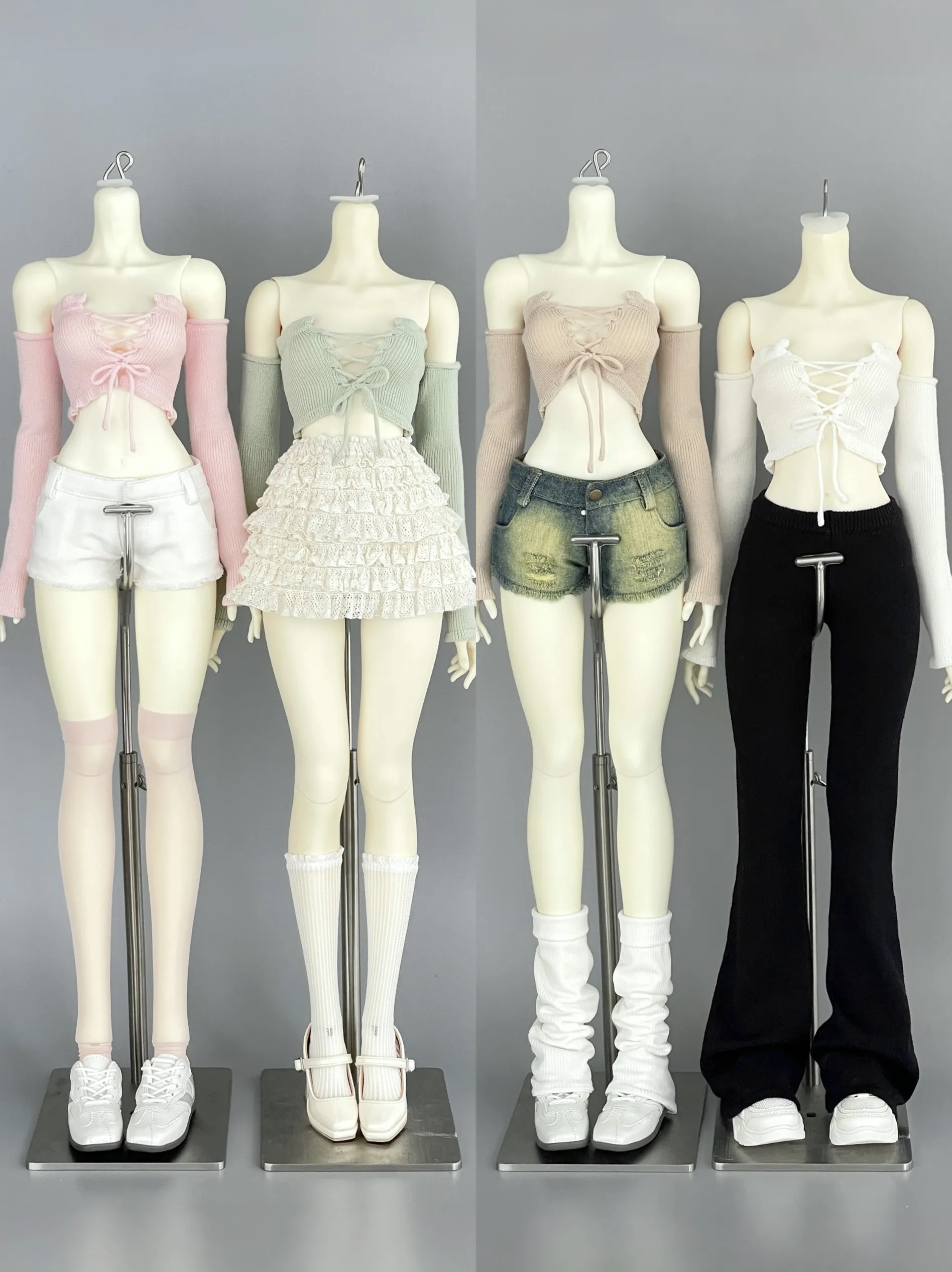 Tie Strap Crop Top BJD 1/3 1/4 Doll Clothes Japanese Lolita Style Handmade Doll Outfit For 1/3 1/4 BJD Dolls Replacement Costume