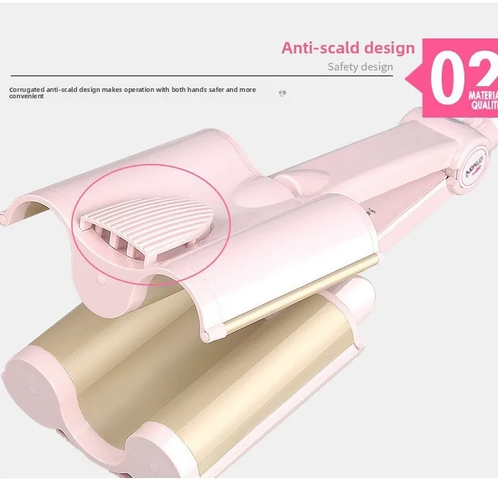 

Egg Roll Curling Iron Negative Ion Three Stick Electric Curling Iron French Water Ripple Large Curl Wavy Wool Curl