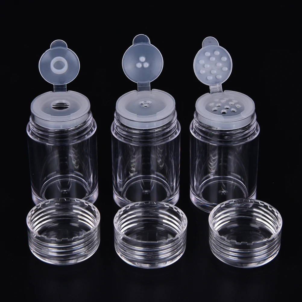 Tragbarer 10ml Leerer Kosmetikbehälter mit Sieb, Lose-Puder-Dose mit Schraubdeckel, Make-up-Aufbewahrungsbehälter