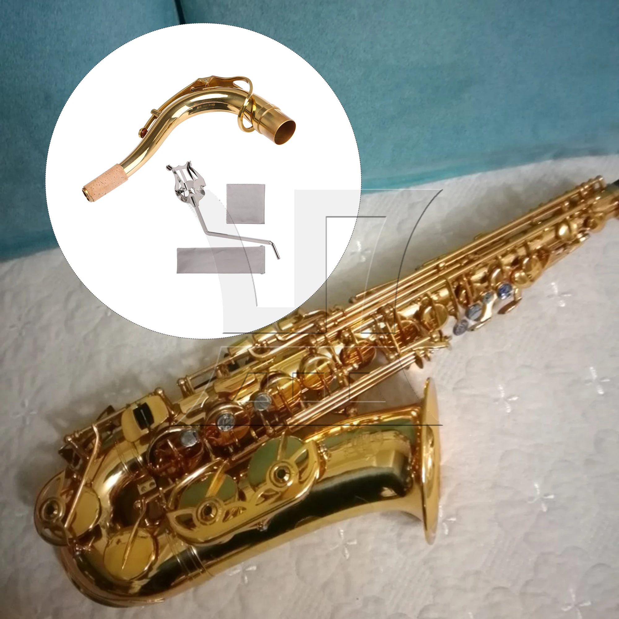 

Набор для ремонта тенор-саксофона Yibuy с изогнутой горловиной 27,5 мм и зажимом для саксофона