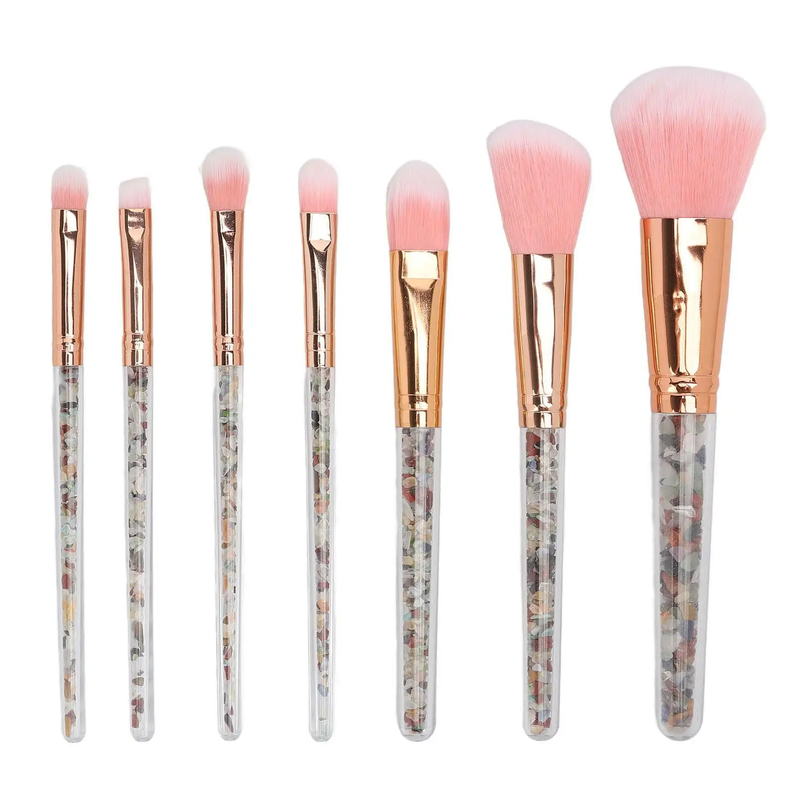 7PCS Makeup Brush Set for Powder Concealers Eye Shadows - Soft Brush with Stylish Handle - Cosmetic Tool