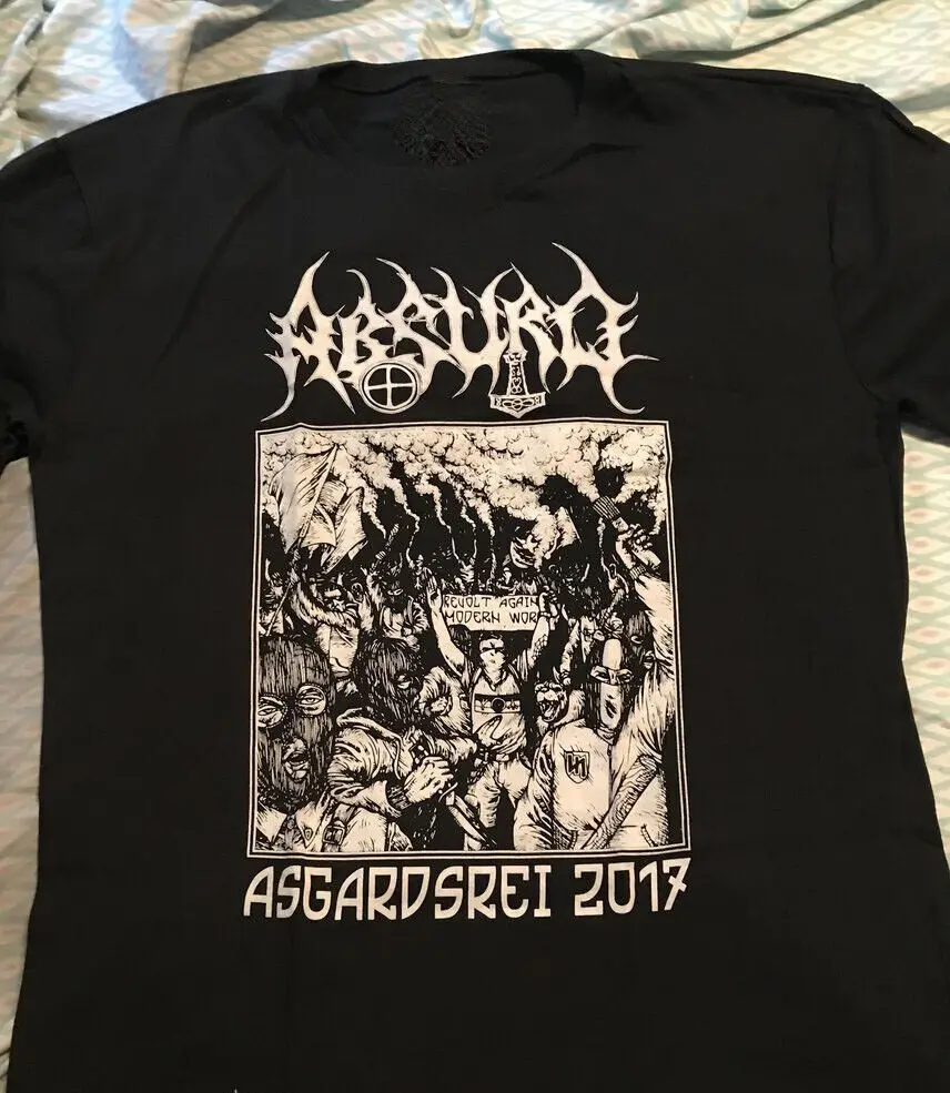 Vintage Absurd Band 2017 Tour Heavy Cotton Black All Size Unisex Shirt MM1612   Tees Y2K tops Unisex Summer Short Sleeve