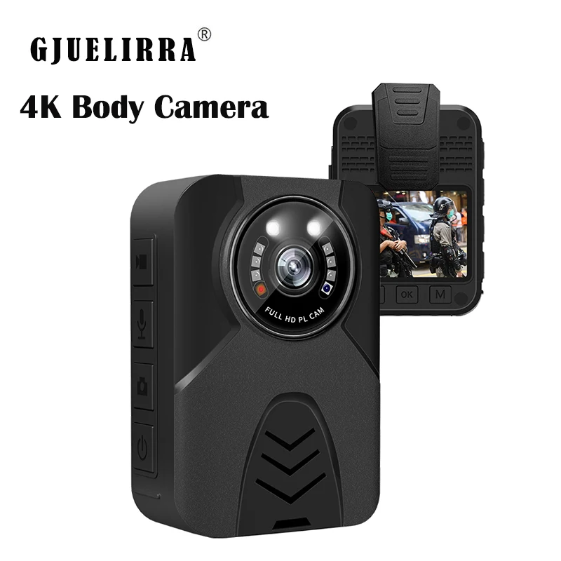 

GJUELIRRA V9 4K Mini Body Camera 1800P Portable Body Mounted Camera Small Night Vision Police Body Cam 16G-516GB Mini Camera