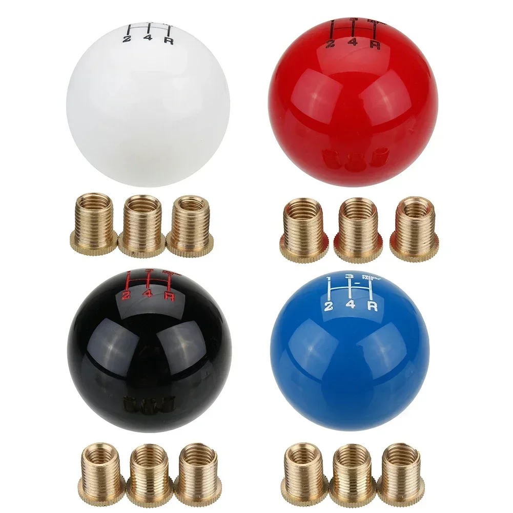 3 Thread Adapters Shift Knob Driving 1 Pc Black Diameter: 53.5mm Gear:5Speed Material: Resin White Condition: 100% Brand New image 6