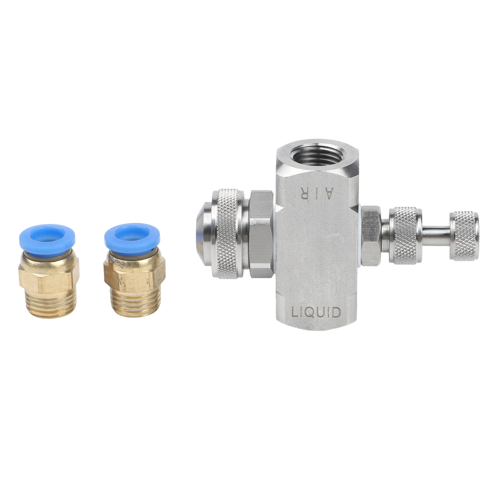 

304 Stainless Steel Air Atomizing Nozzle for 1/4 For BSPT Low Pressure Mist Spraying and Humidification 30 Degree Spray Angle