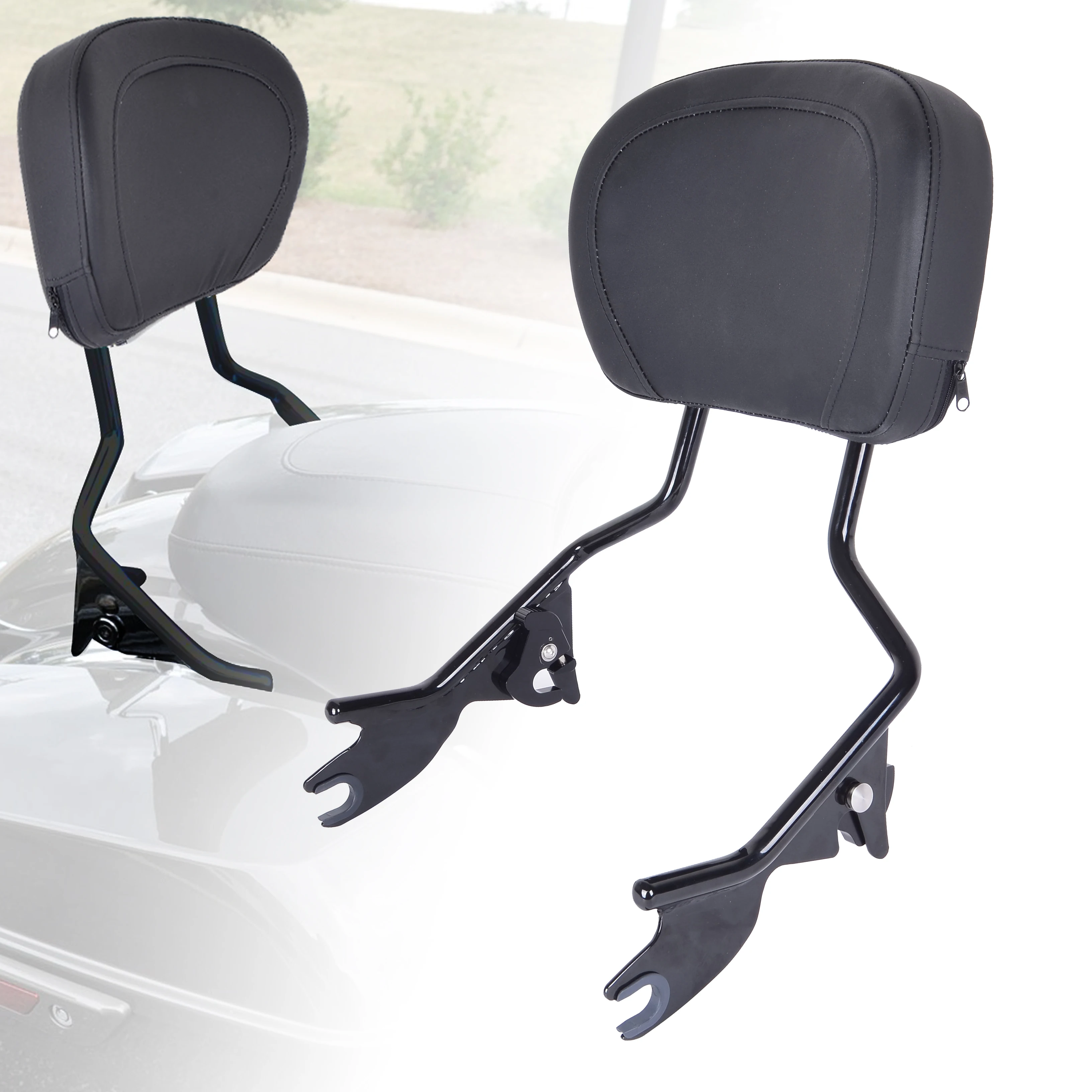 

Black Detachable Sissy Bar Passenger Backrest Rear Backrest For Harley Touring Street Glide Road Glide Electra Glide 2009-2022