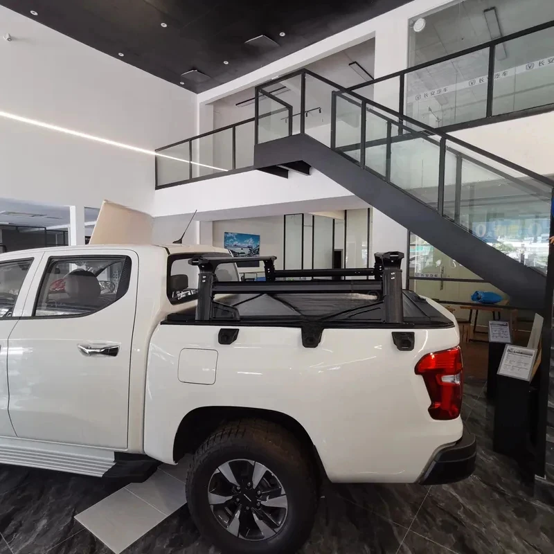 Tapa Retractil Hard Aluminum Pickup Truck Bed Manual Retractable Tonneau Cover Roller Lid For Changan Kaicene F70