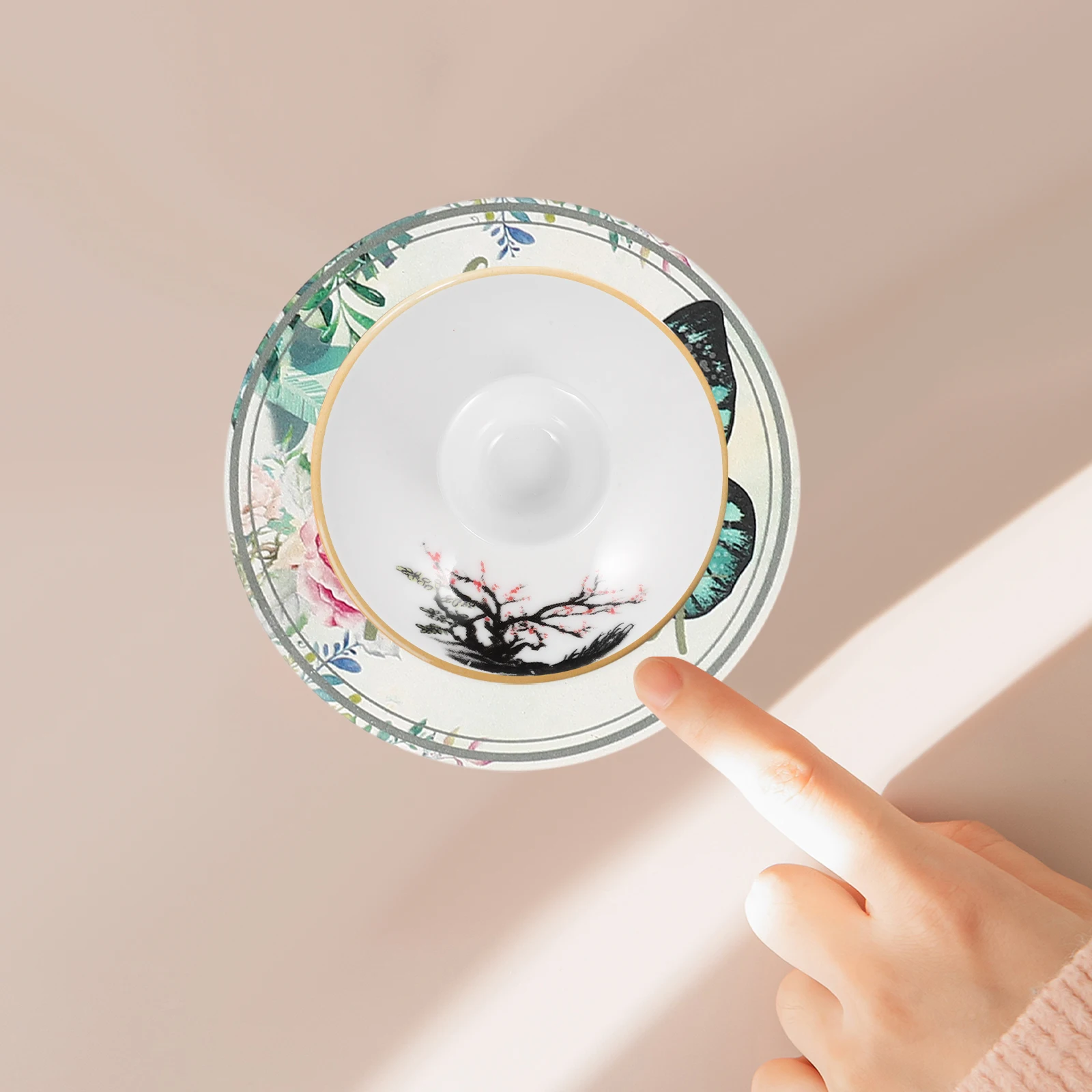 

Сменная чайная чашка, керамическая крышка, бытовой чехол для чайника, декоративный, функциональный, безопасный, против ожогов, тонкая текстура для ежедневного использования, подарок