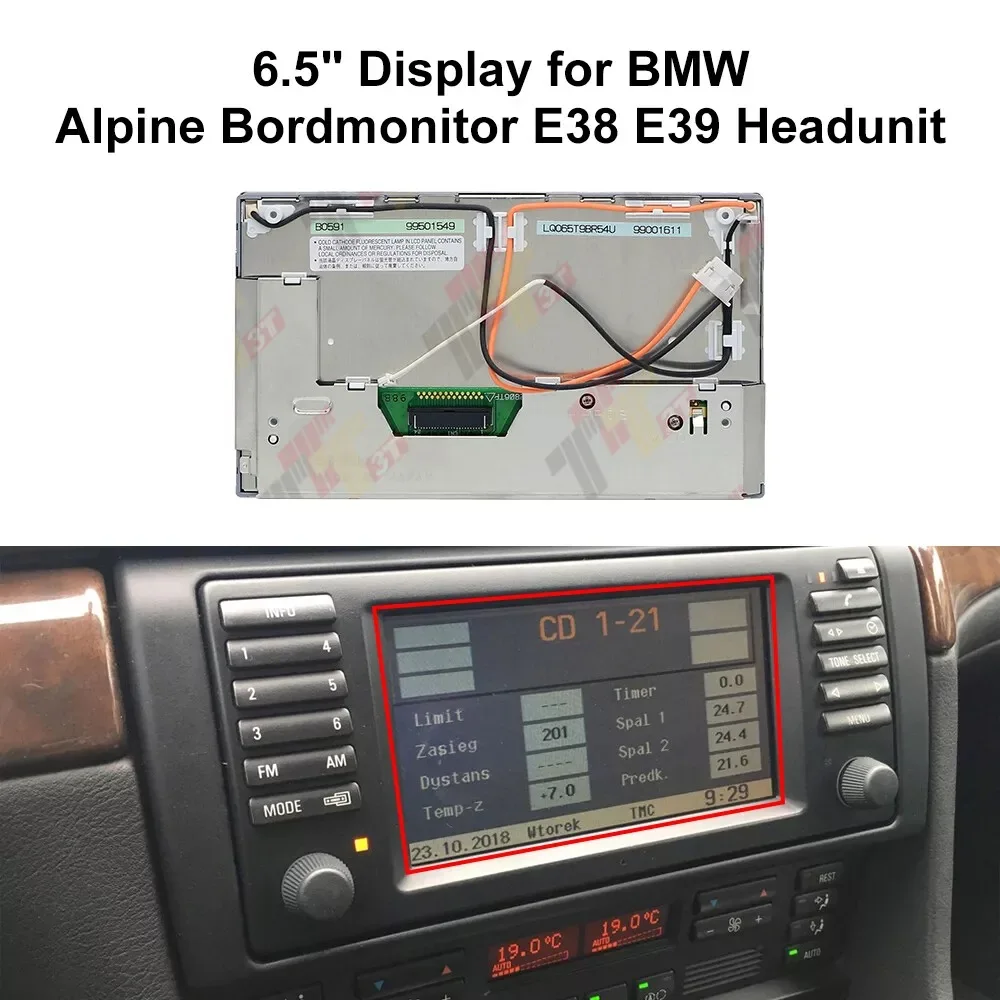 

Dashboard 6.5" LCD Display for BMW Alpine Bordmonitor E38 E39 Headunit