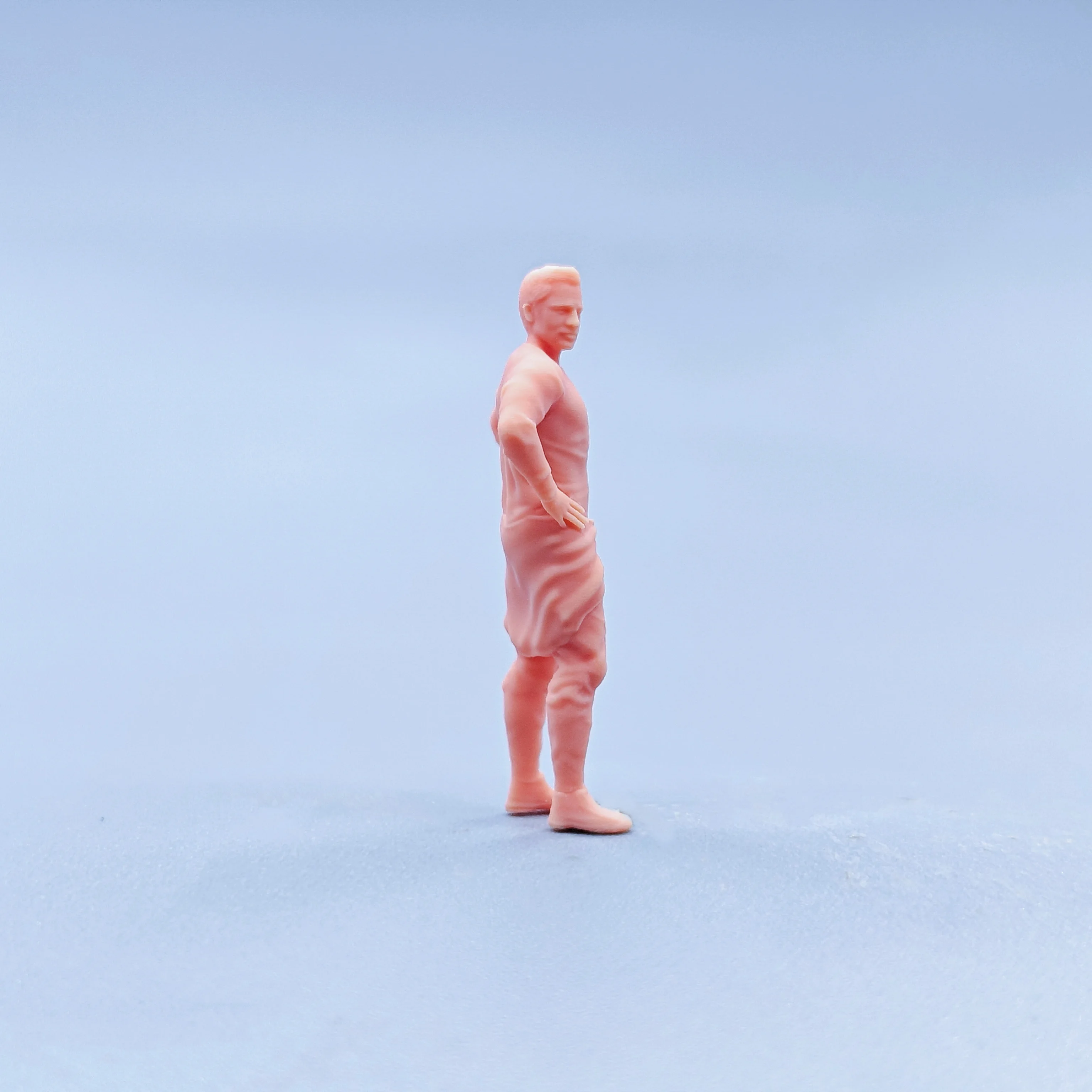 1/64 Figuren, Maßstabsmodell, Kunstharz, ein junger Mann mit Händen auf der Taille, unbemalte Miniaturen, Diorama, handbemalt, D724