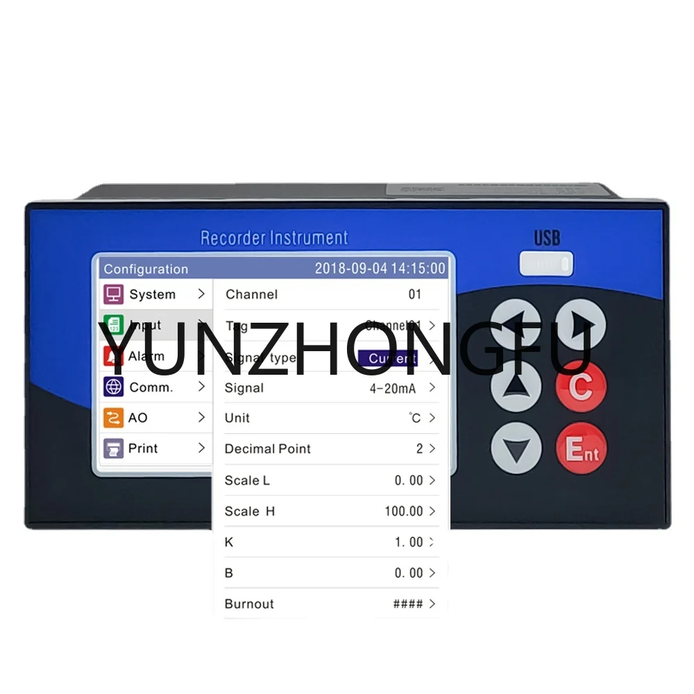 Current LCD Display USB Data Transfer Analog and Datalogger Temperature Flow and Pressure Data Logger Voltage