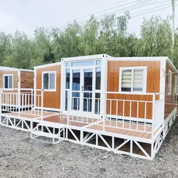 Luxury Prefabricated 20ft Australia 3 in 1 Folding Mobile Homes 20ft Expandable Container House for Sale