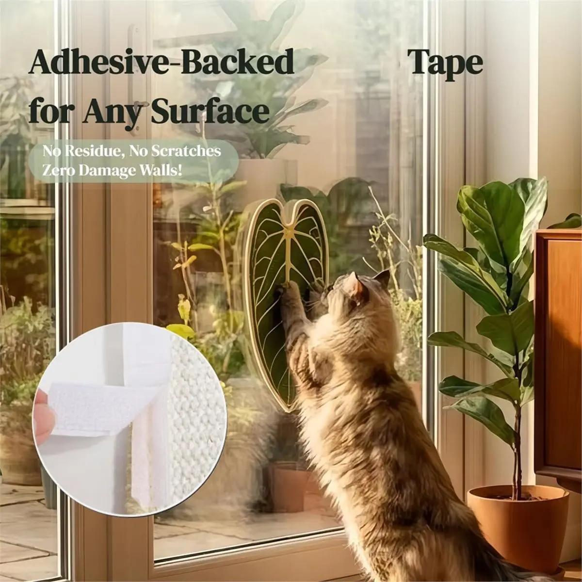 2026 New Premium Sisal Botanical Leaf Cat Scratcher Mat Leaf-Shaped for Wall Floor Furniture Protector Long-Lasting Cat Scratche