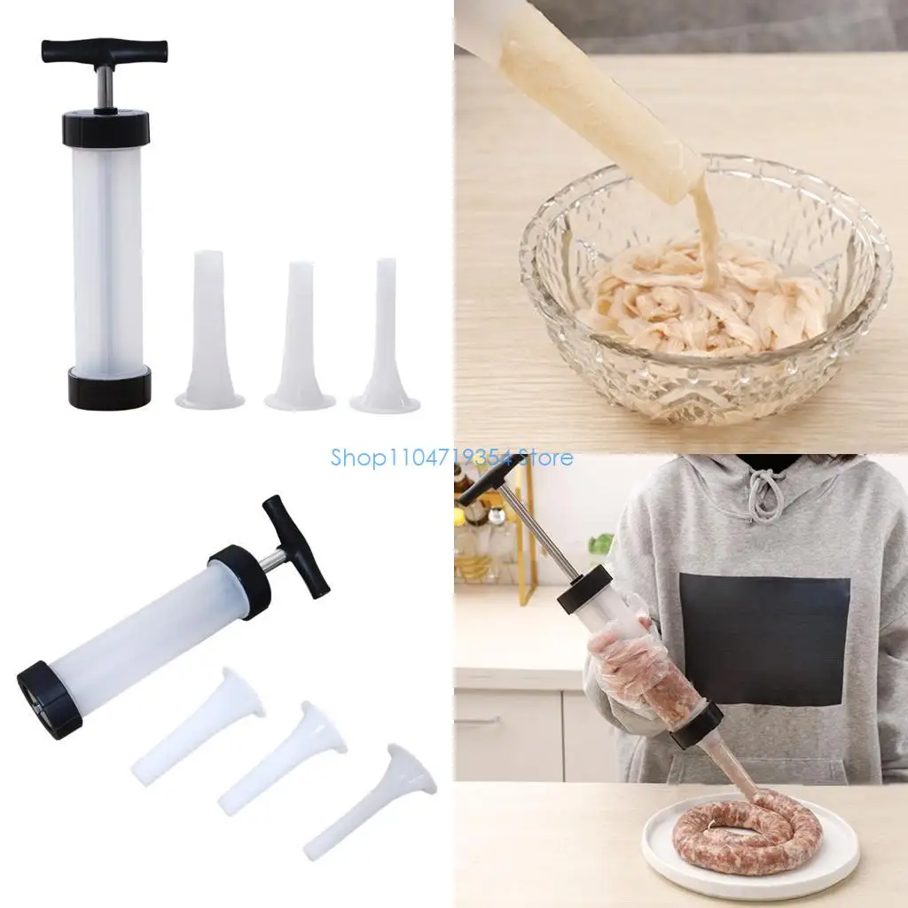 

0XLD Injector with 3 Tubes Handmade Jerky Sticks Accessory