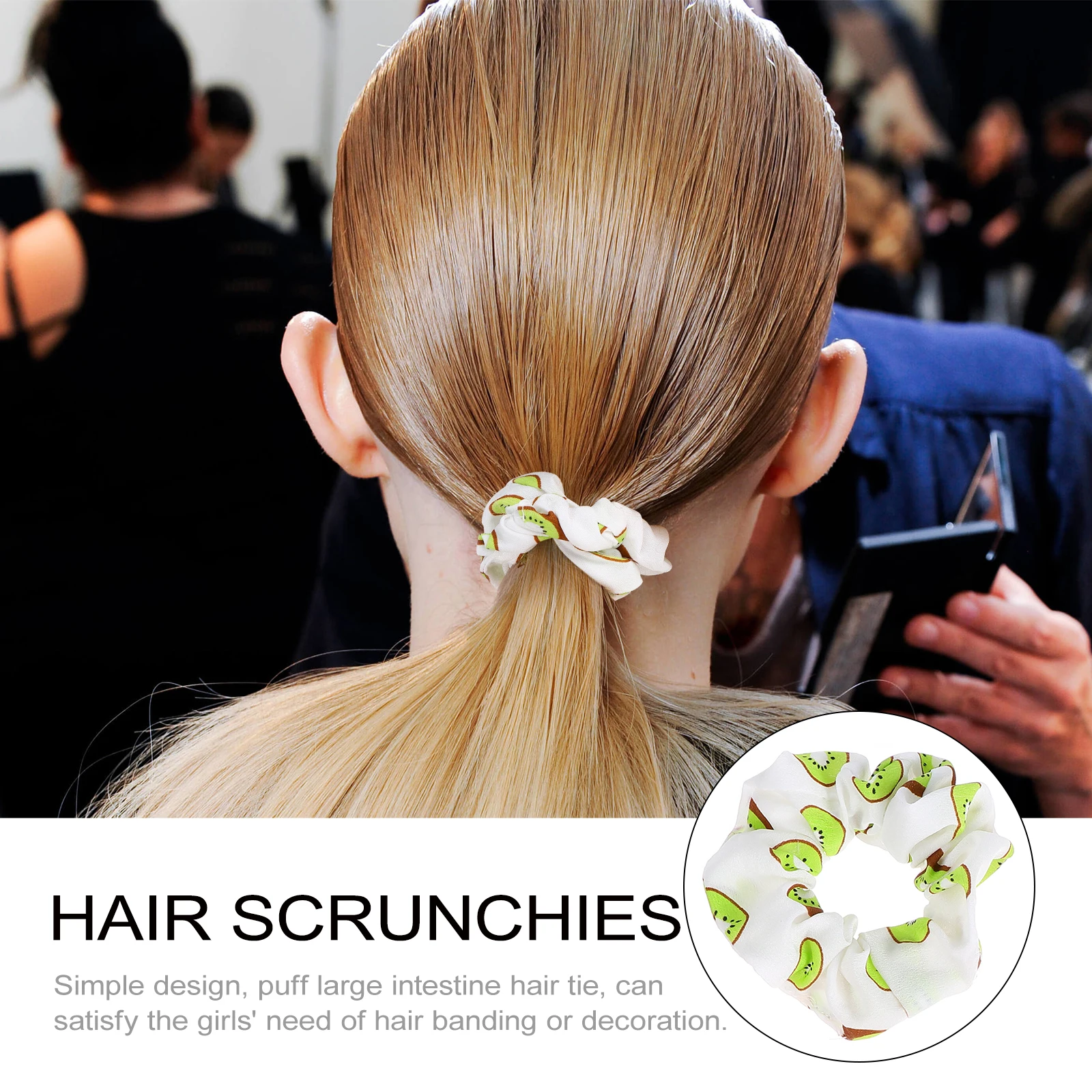 

16 Pcs Fruit Hair Scrunchies Ponytail Holder Fabric Accessories Girls Decoration Stylish Everyday Wedding Party Birthday Hair