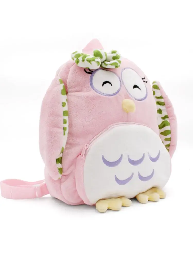 Children\'s Bag Owl Plush Bag Lion Cartoon Cute Bag Backpack Kindergarten Bag Easy To Carry Bag Birthday Gift  Kindergarten