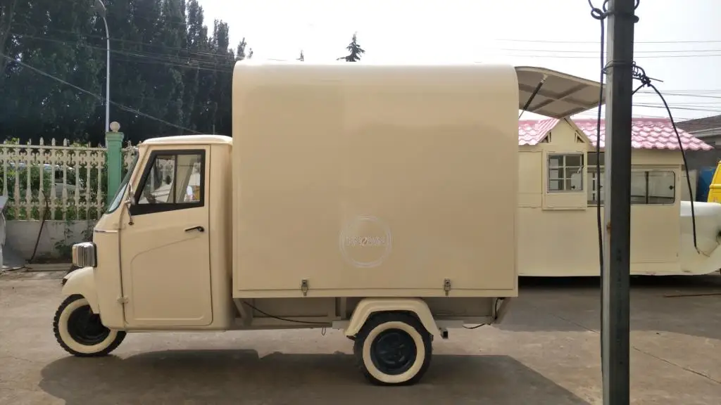 أوروبا المحمول الكهربائية الكبار دراجة ثلاثية العجلات عصير الآيس كريم شاحنة كشك فان البيرة بار توك توك عربة الغذاء للبيع وجبات خفيفة والمشروبات