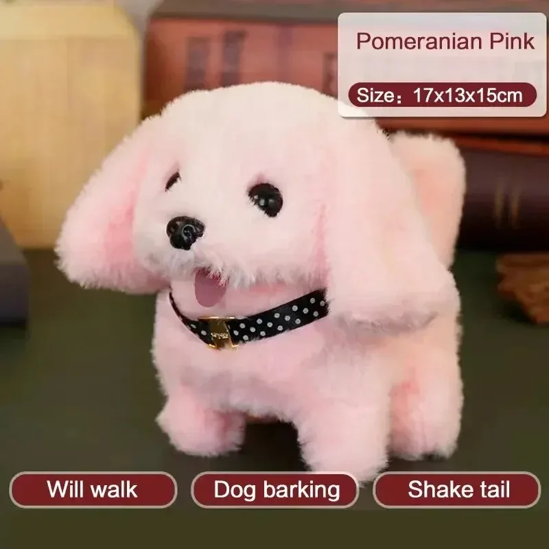 Filhote de cachorro robótico interativo – Caminhada realista, latido, dançando e rolamento, cachorro de brinquedo eletrônico, presente ideal para crianças