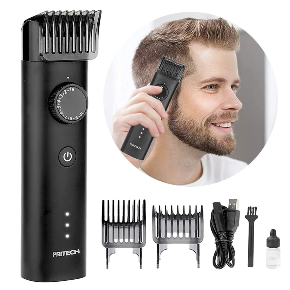 Youpin Pritech Black Electric Hair Clipper Professional PR-2388 Barber Pro USB Charging Men's Hair Shaver Free Shipping Trimmer