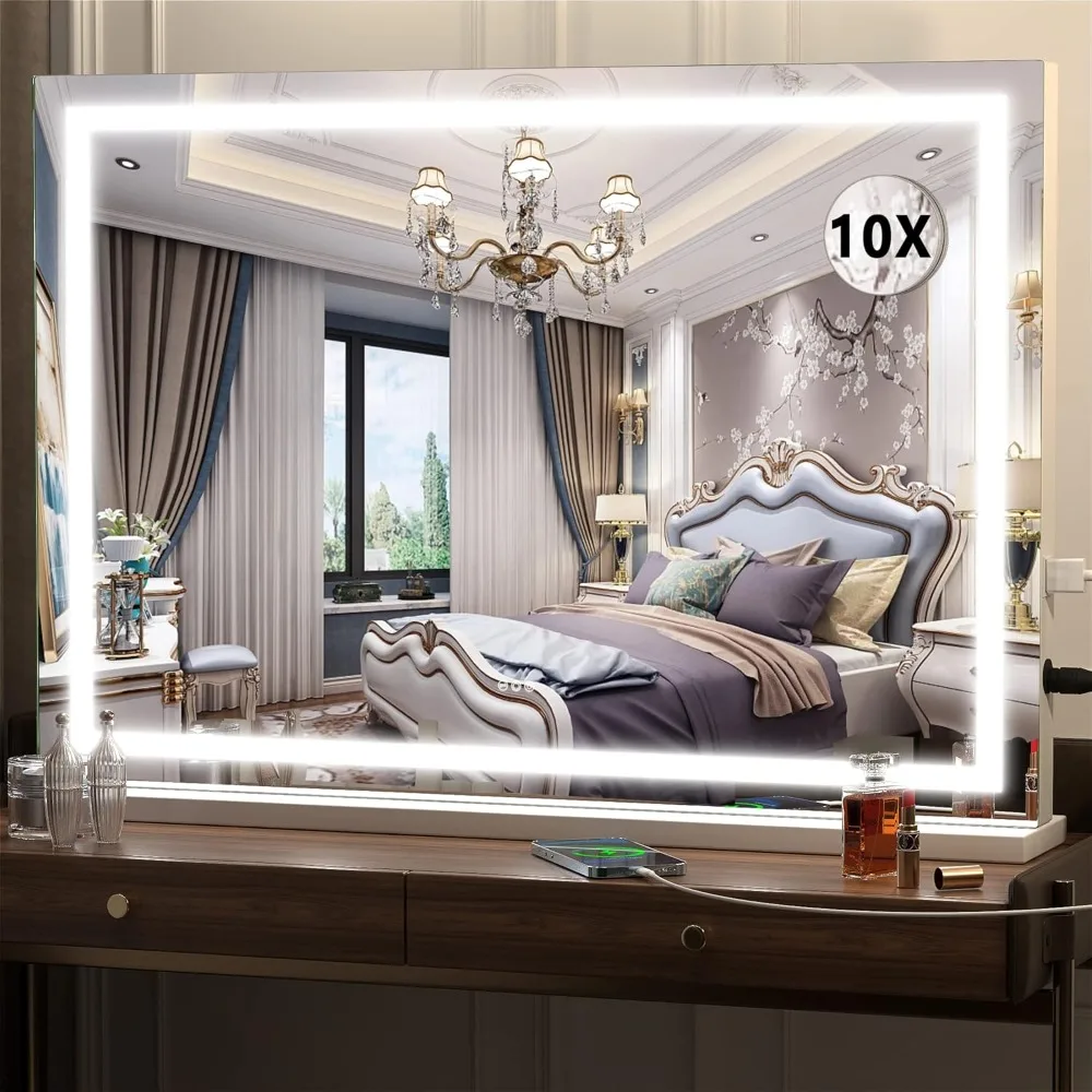 

Decorative Mirrors,32 inch x 22 inch LED mirror with 3 adjustable lights, touch screen control,Decorative Mirrors.