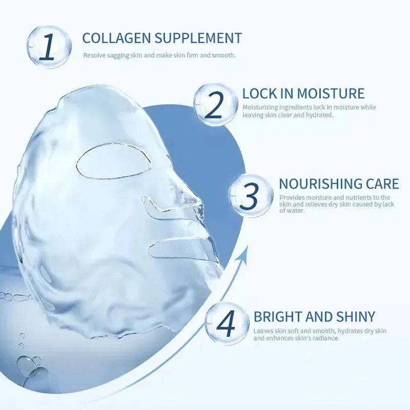 Ujędrniające drobne linie plaster hydrokrystaliczny Anti-Aging Lifting zwiotczenie skóry twarzy maski głębokie odżywcze Korea produkty do pielęgnacji twarzy