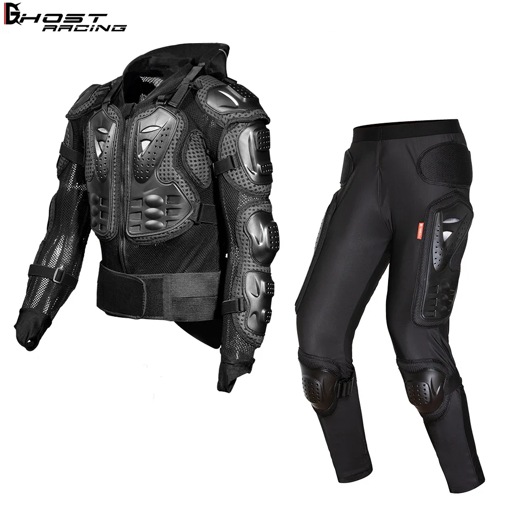 

Motorcycle Fall Protection Armor Suit Riding Knee Pads Elbow Chest Neck Set Off-road Rider Protective Gear