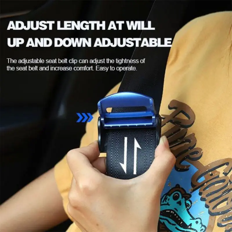 car adjustable seat belt limiter Universal 60mm Seat Belt Clip Fixed Adjustment Car Accessories 4Color Car Anti-skid Buckle