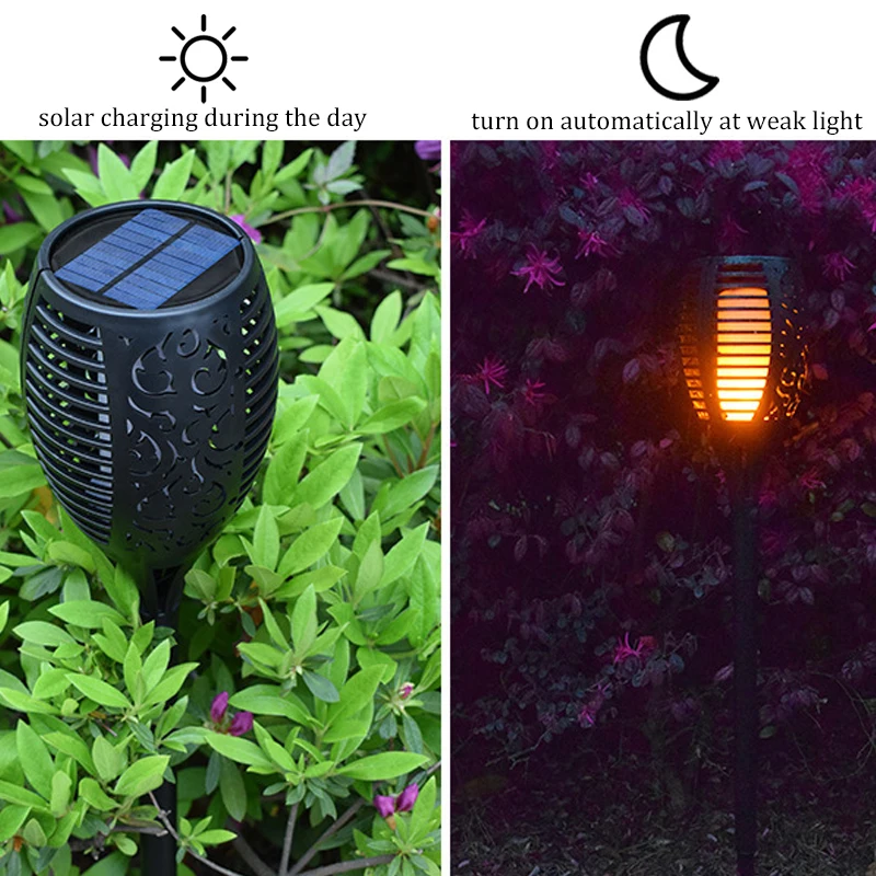 1/2Pcs 33 LED migotanie światła słonecznego światła zewnętrzne Solar wodoodporna wystrój ogrodu ścieżka trawnika lampy ogrodowe podłogowej Patio