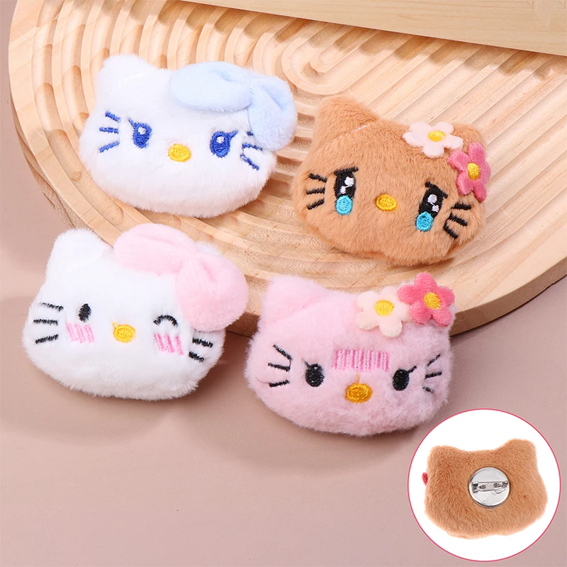 Hello Kitty Broche De Pelúcia Criativa para Meninas, Kawaii Cute Cartoon Mochila Decoração, Presentes de Brinquedo Infantil